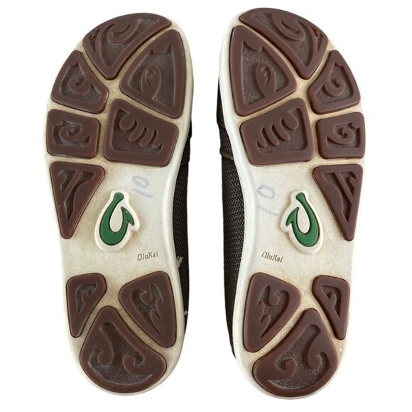 Olukai Nohea Mesh Slip On Grey/Lime Mesh Mens Casual 10188-13AP Men's US 9 EU 42 - Picture 6 of 9